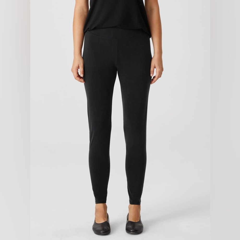 Eileen Fisher Black Elastic Waist Leggings Size Medium